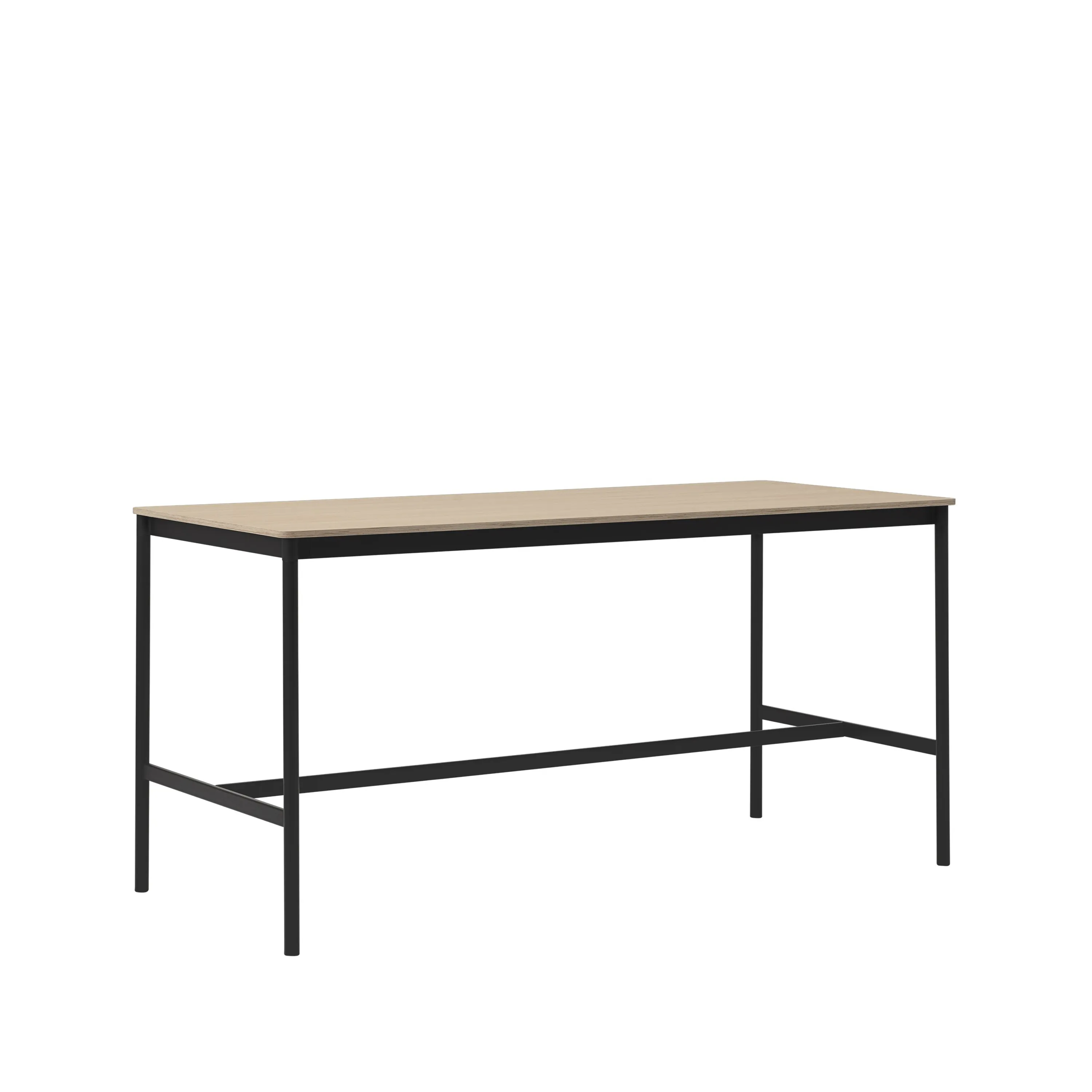 Tavolo da bar Base High.jf{font-size:18px}laminato bianco, base bianca, bordo in ABS, base: 85 cm, l. 190 cm, alt. 95 cm