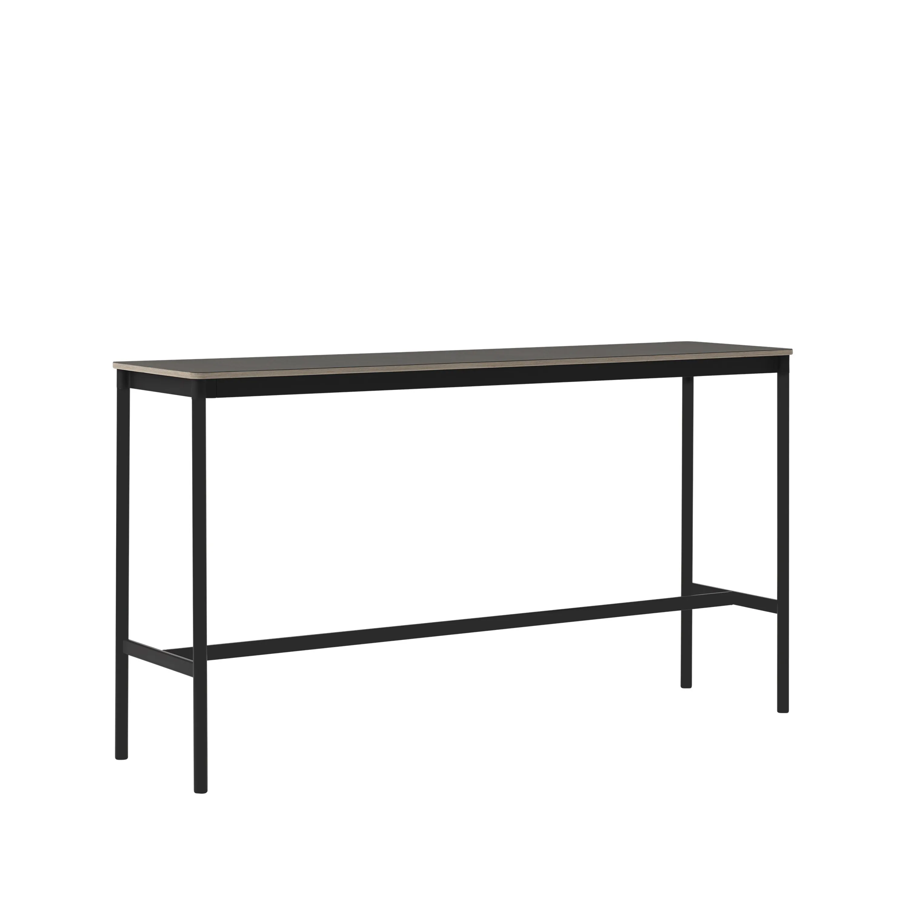 Tavolo da bar Base High.jf{font-size:18px}laminato bianco, base bianca, bordo in ABS, base: 85 cm, l. 190 cm, alt. 95 cm