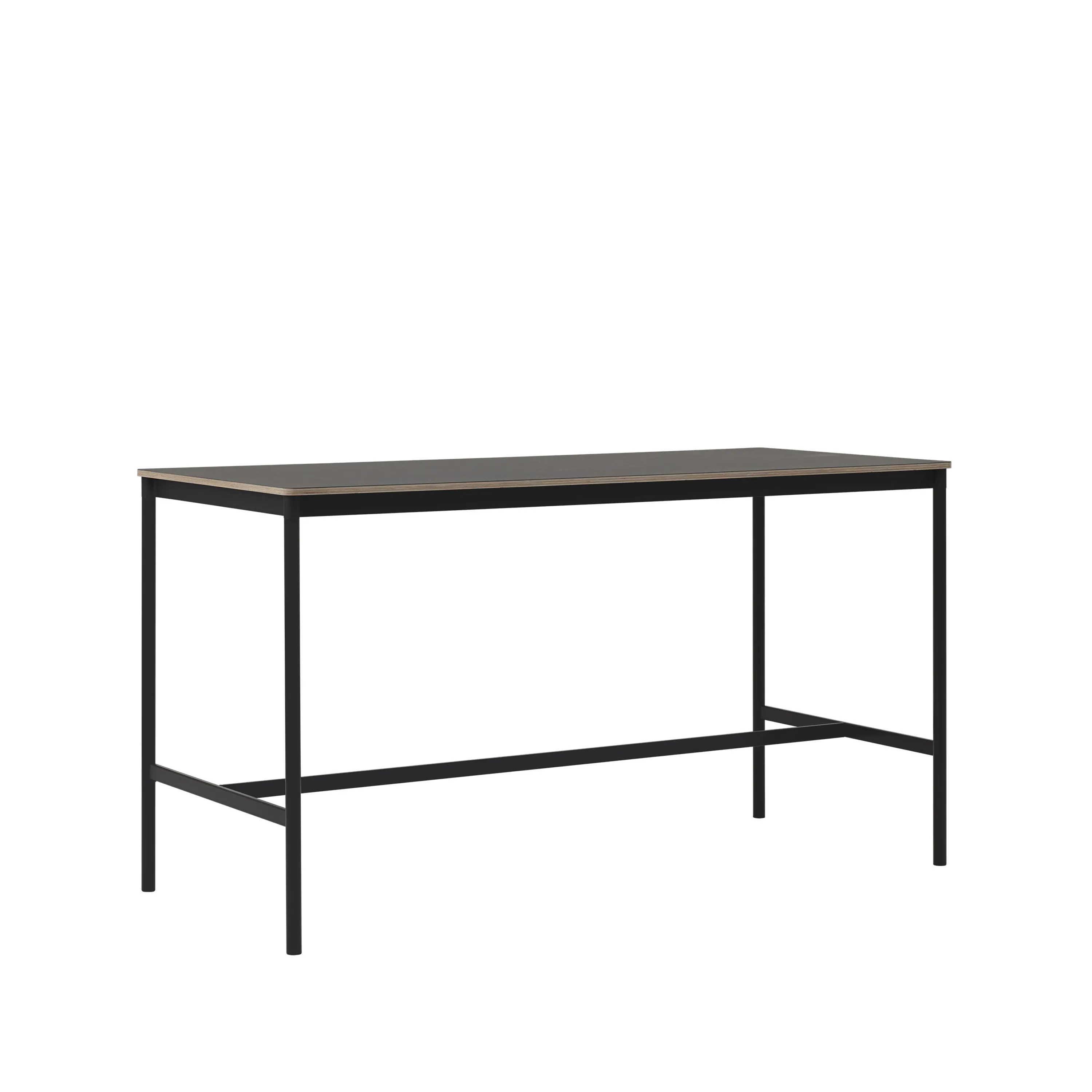Tavolo da bar Base High.jf{font-size:18px}laminato bianco, base bianca, bordo in ABS, base: 85 cm, l. 190 cm, alt. 95 cm