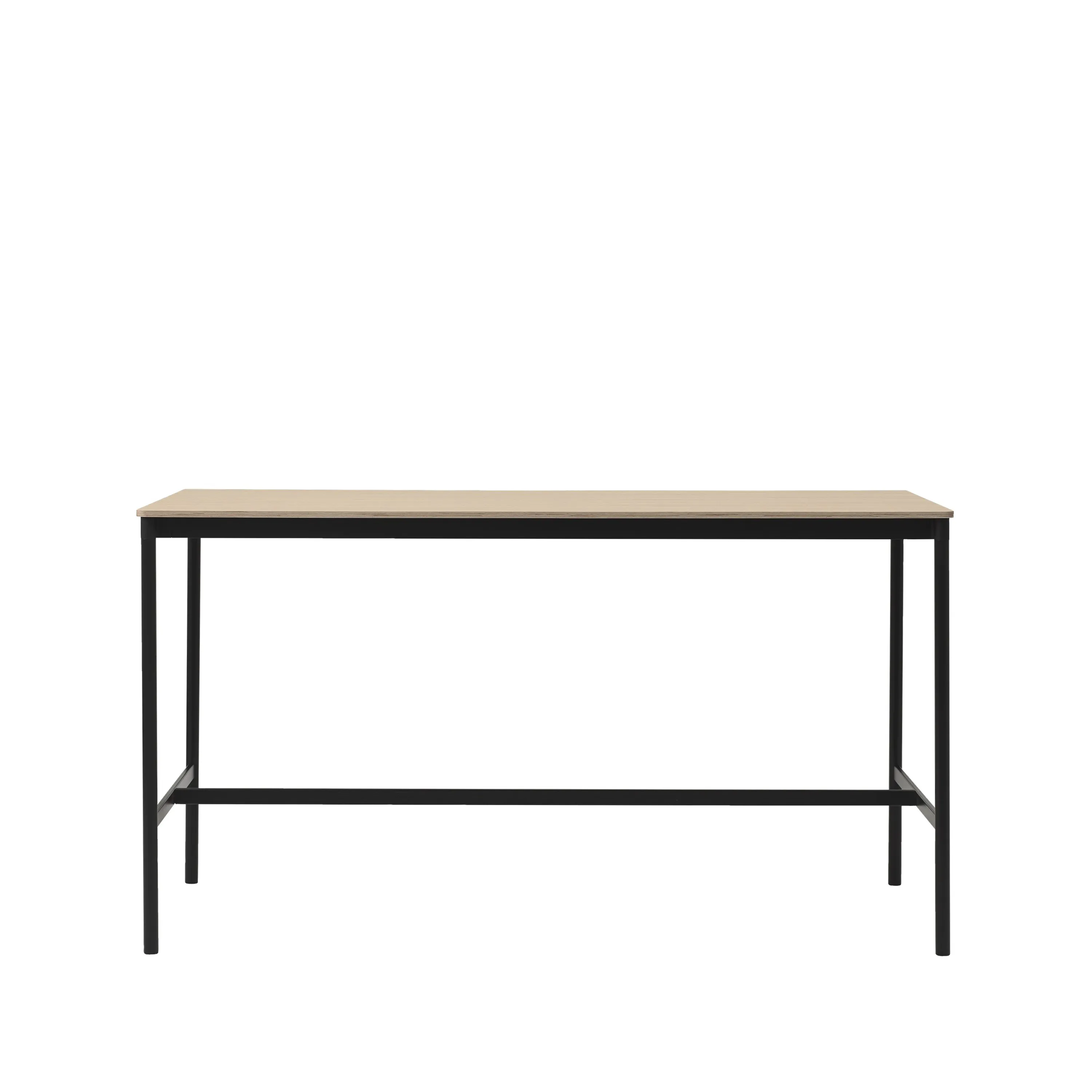 Tavolo da bar Base High.jf{font-size:18px}laminato bianco, base bianca, bordo in ABS, base: 85 cm, l. 190 cm, alt. 95 cm