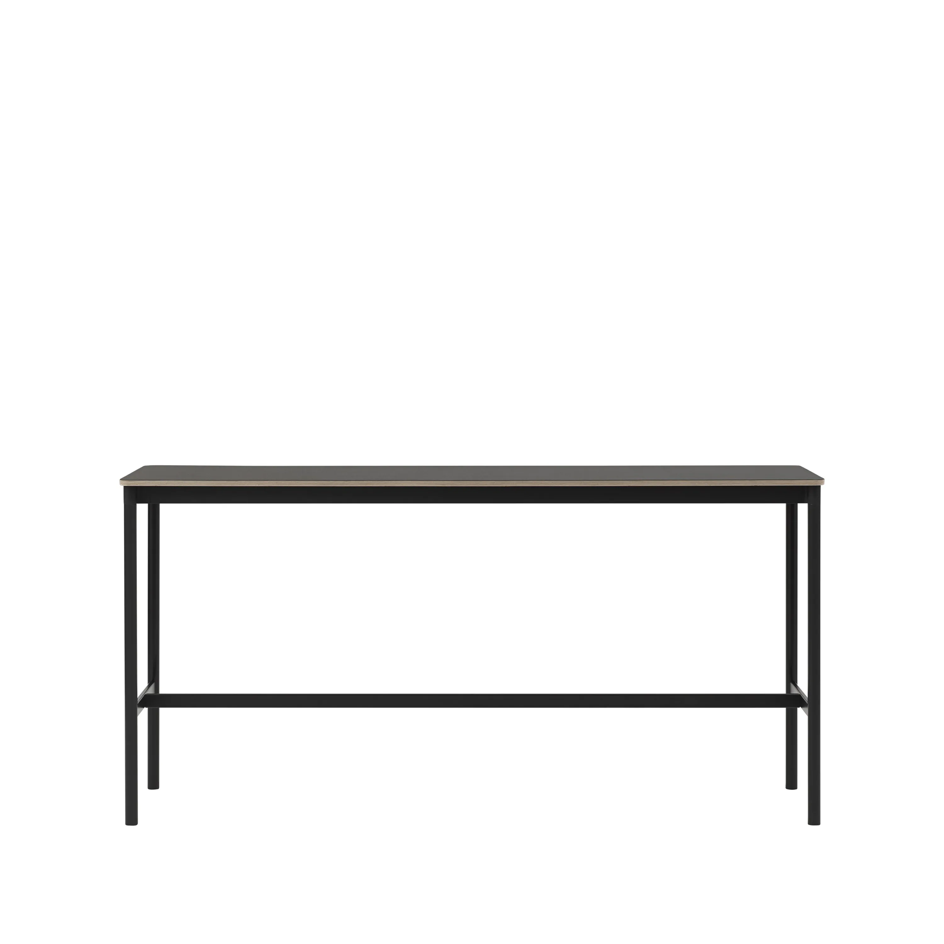 Tavolo da bar Base High.jf{font-size:18px}laminato bianco, base bianca, bordo in ABS, base: 85 cm, l. 190 cm, alt. 95 cm