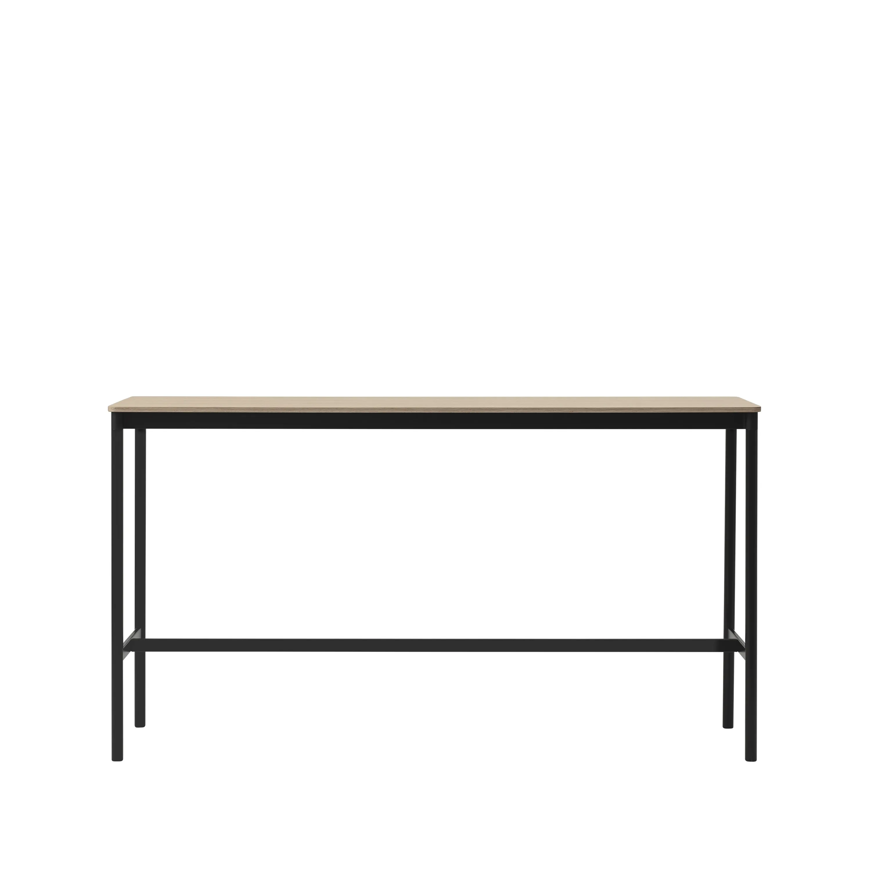 Tavolo da bar Base High.jf{font-size:18px}laminato bianco, base bianca, bordo in ABS, base: 85 cm, l. 190 cm, alt. 95 cm
