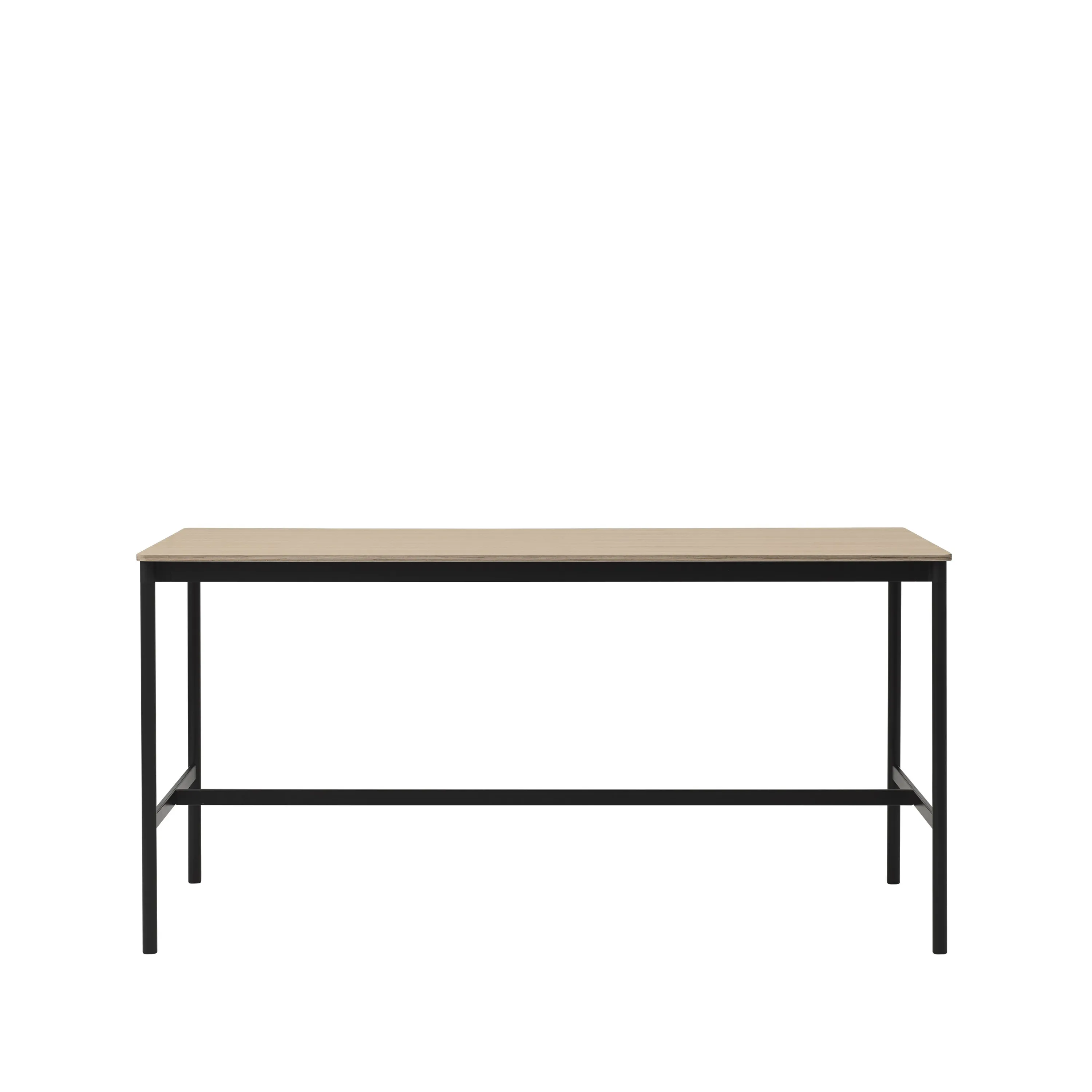 Tavolo da bar Base High.jf{font-size:18px}laminato bianco, base bianca, bordo in ABS, base: 85 cm, l. 190 cm, alt. 95 cm