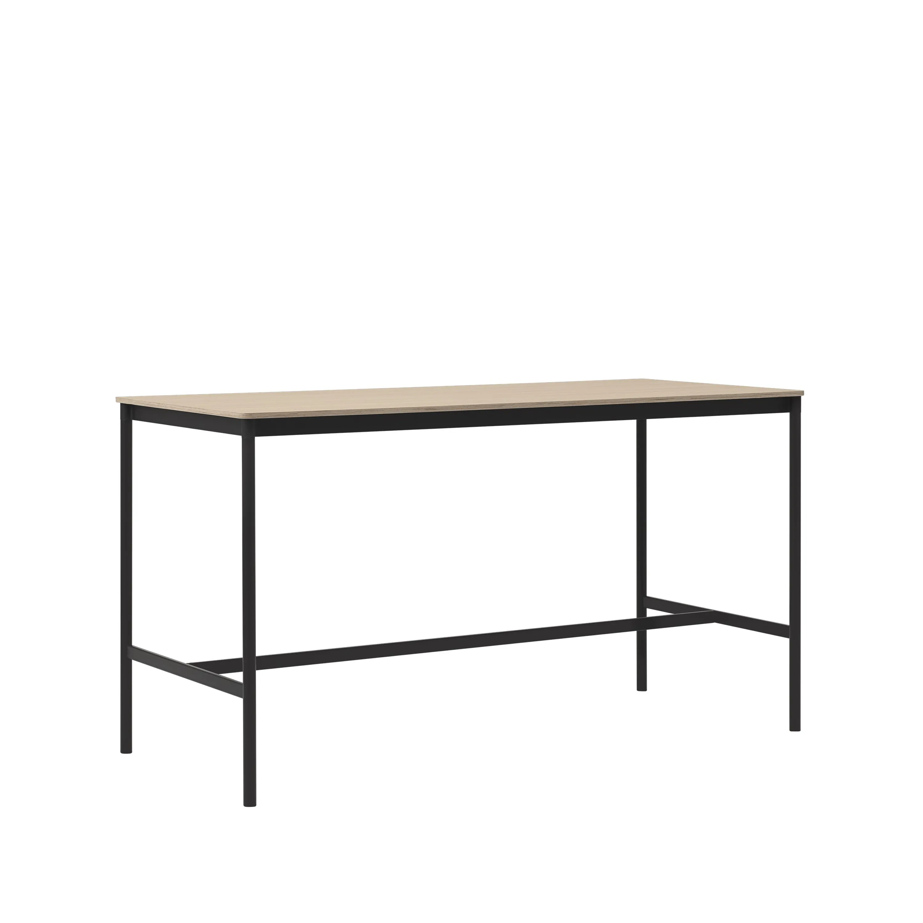 Tavolo da bar Base High.jf{font-size:18px}laminato bianco, base bianca, bordo in ABS, base: 85 cm, l. 190 cm, alt. 95 cm