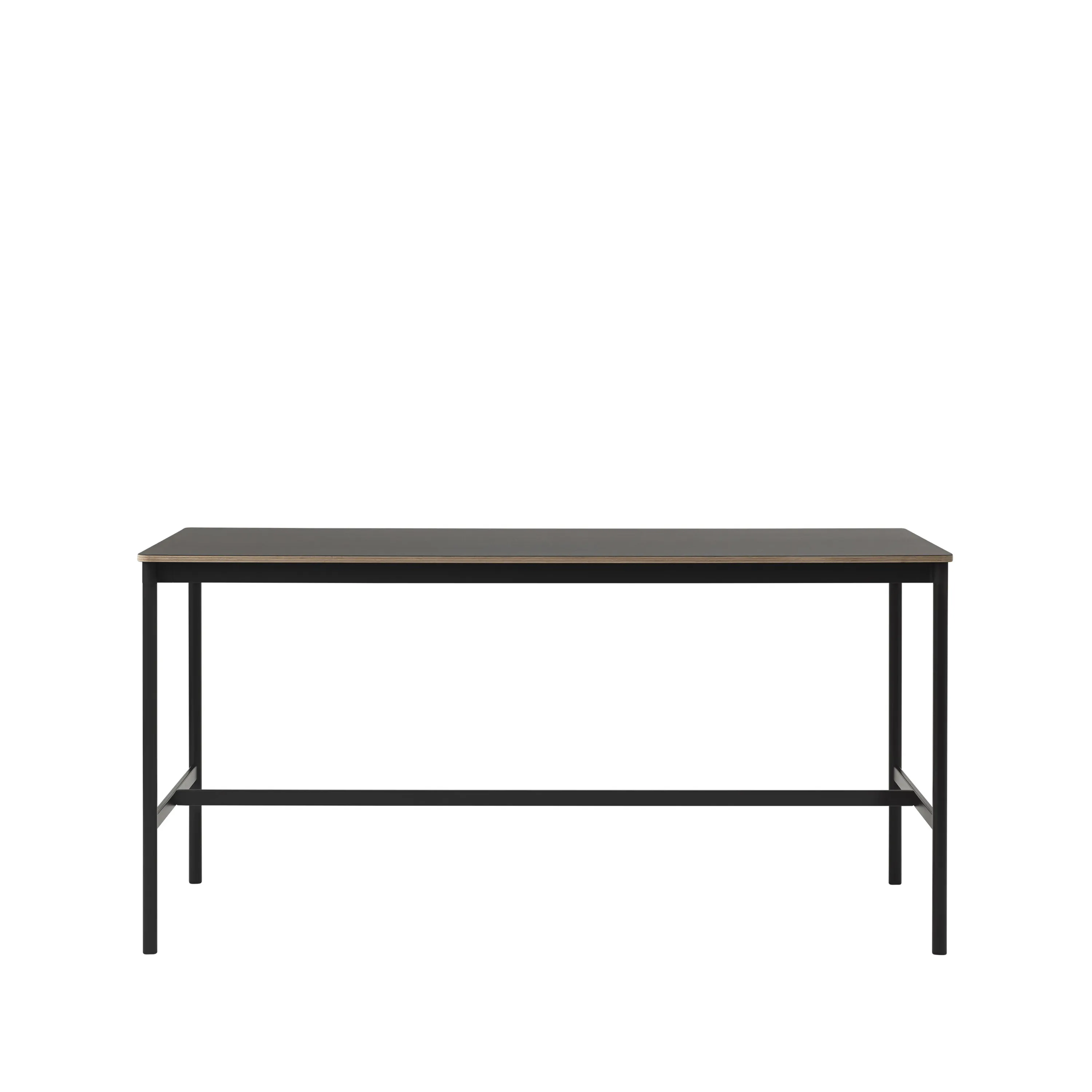 Tavolo da bar Base High.jf{font-size:18px}laminato bianco, base bianca, bordo in ABS, base: 85 cm, l. 190 cm, alt. 95 cm