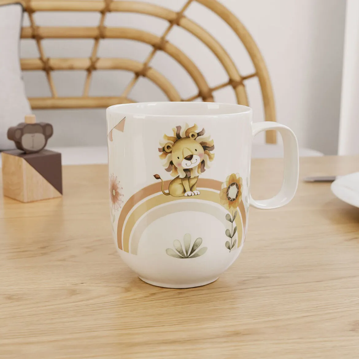 Tazza per bambini Roar like a lion L 28 cl.jn{font-size:18px}Multi
