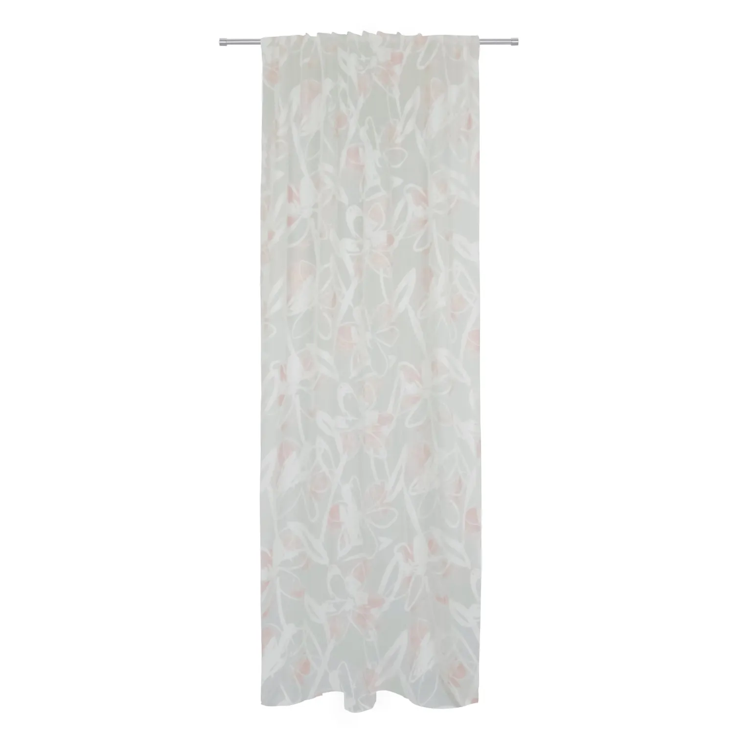 Tenda arredo 140x290 cm Fiore bianco rosa