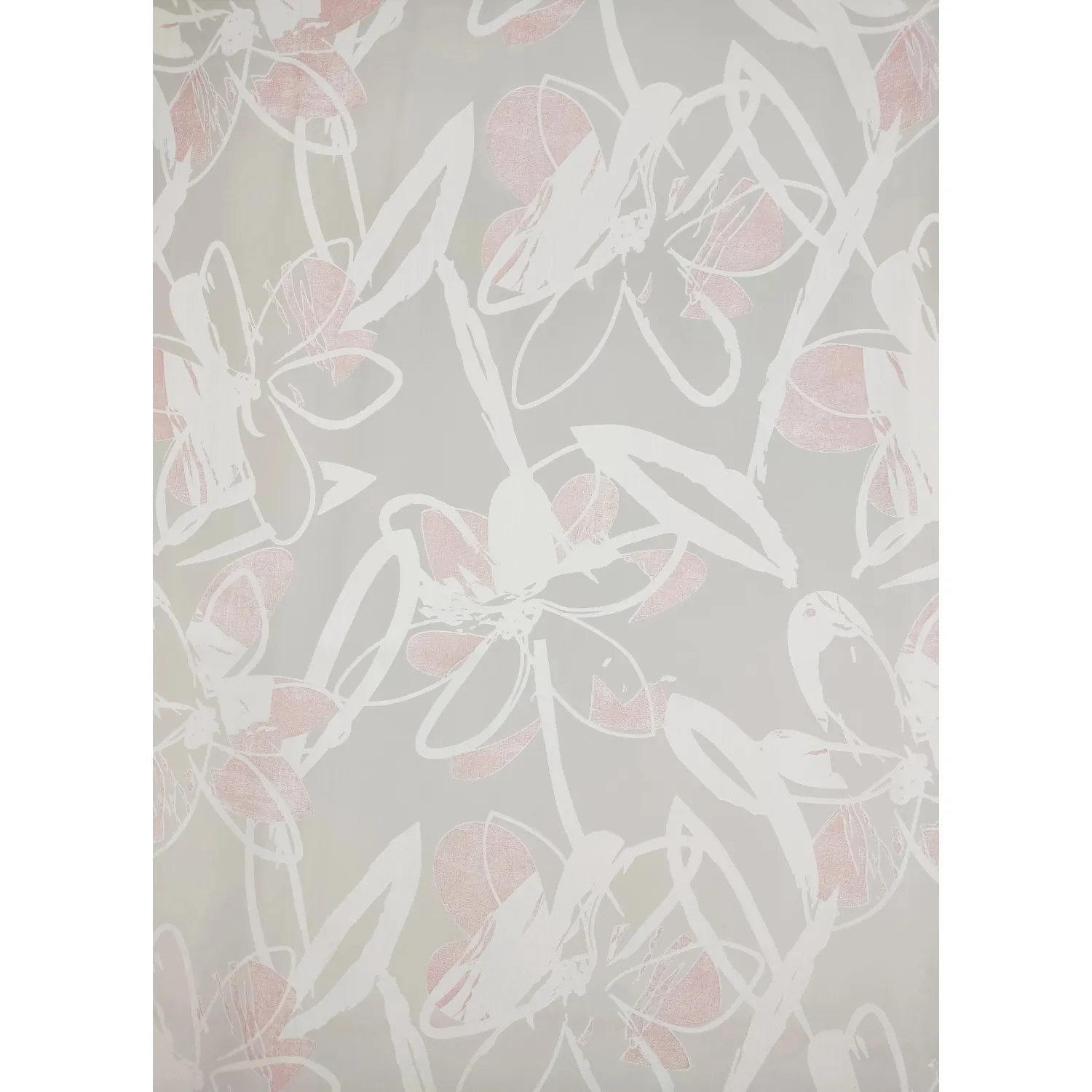 Tenda arredo 140x290 cm Fiore bianco rosa