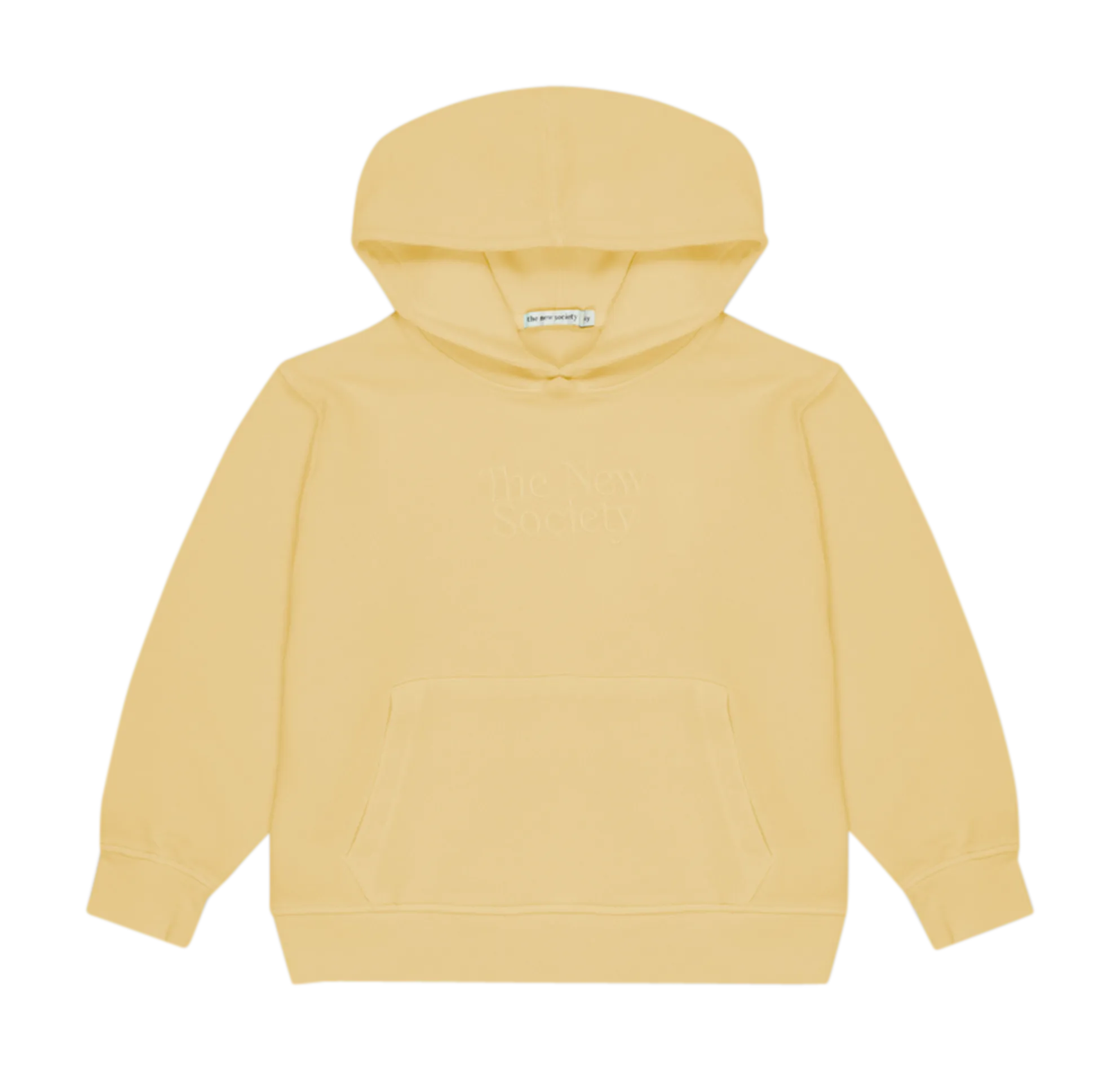  THE NEW SOCIETY   LEONARDO - Felpa ampia in misto cotone con cappuccio | Giallo