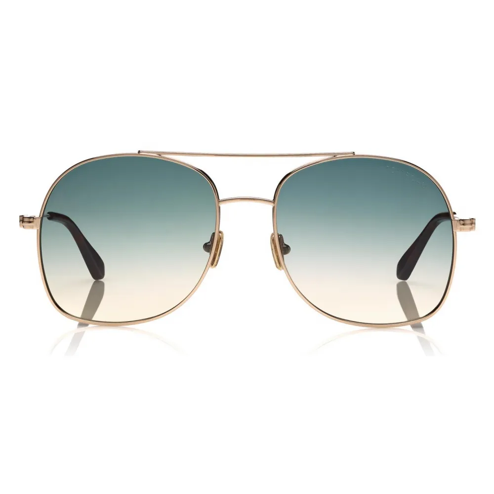 Tom Ford - Delilah Sunglasses - Occhiali da Sole Rotondi - Oro Rosa Marrone - FT0758 - Tom Ford Eyewear