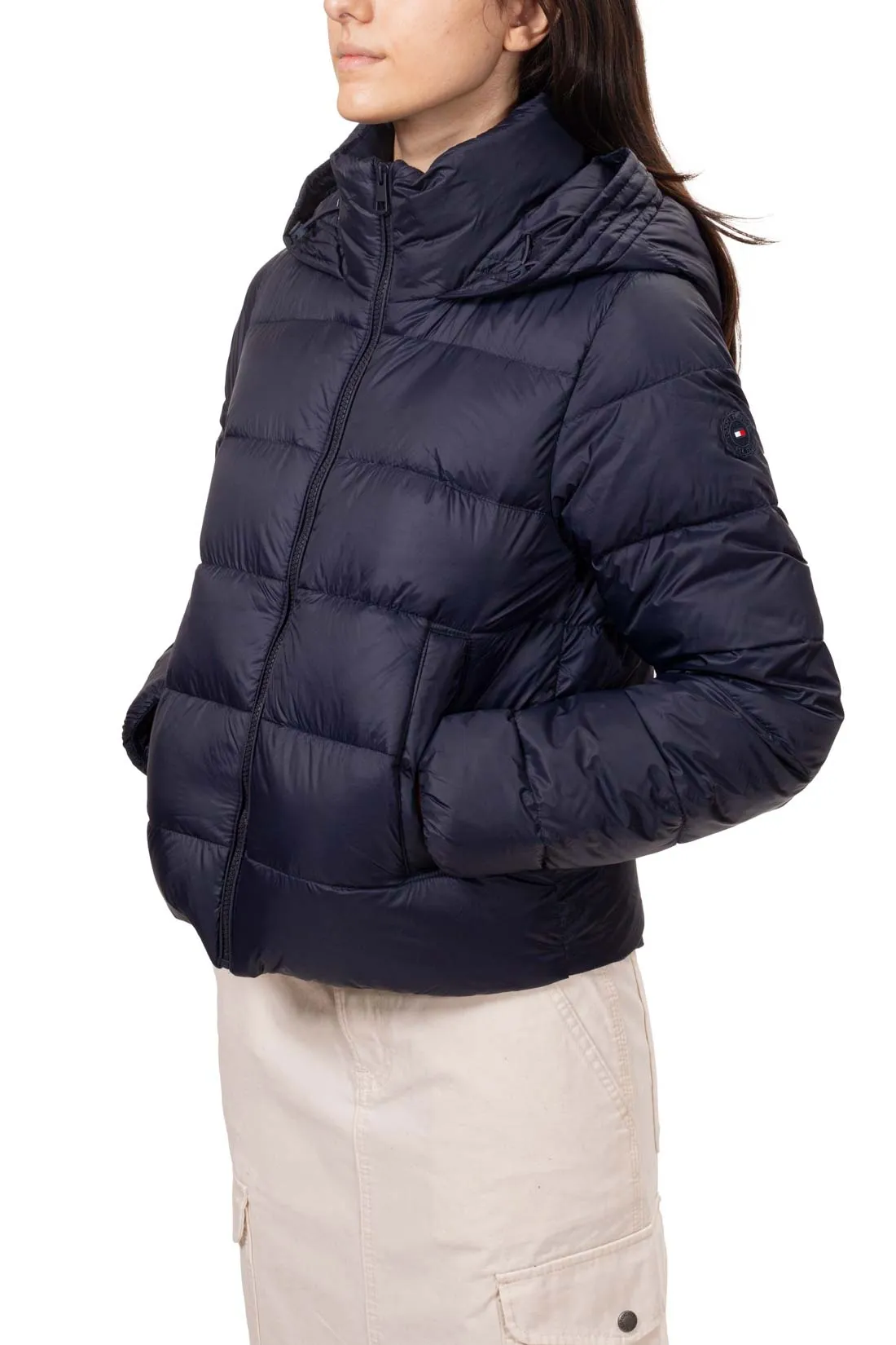 TOMMY HILFIGER Piumino donna idrorepellente con logo