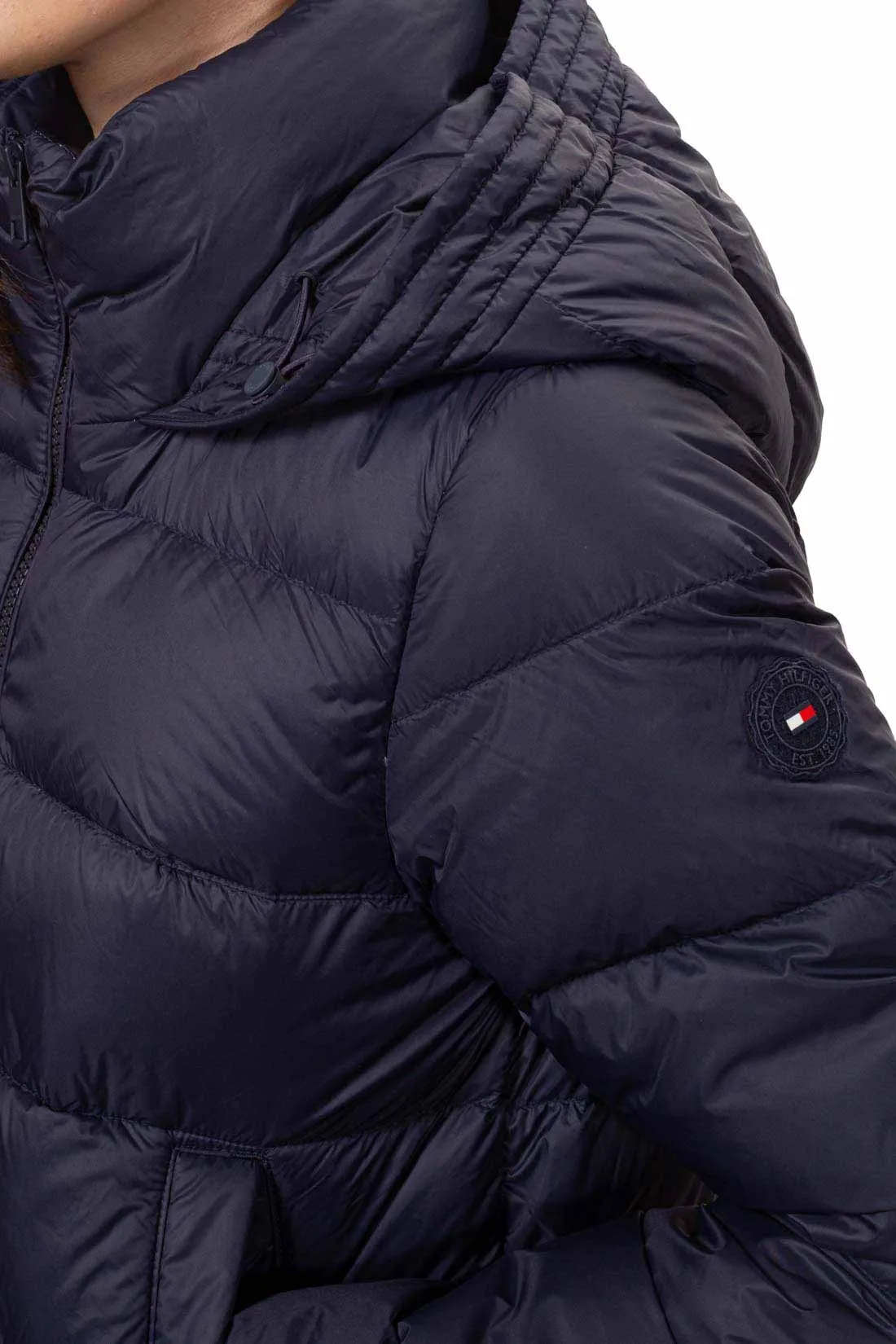 TOMMY HILFIGER Piumino donna idrorepellente con logo