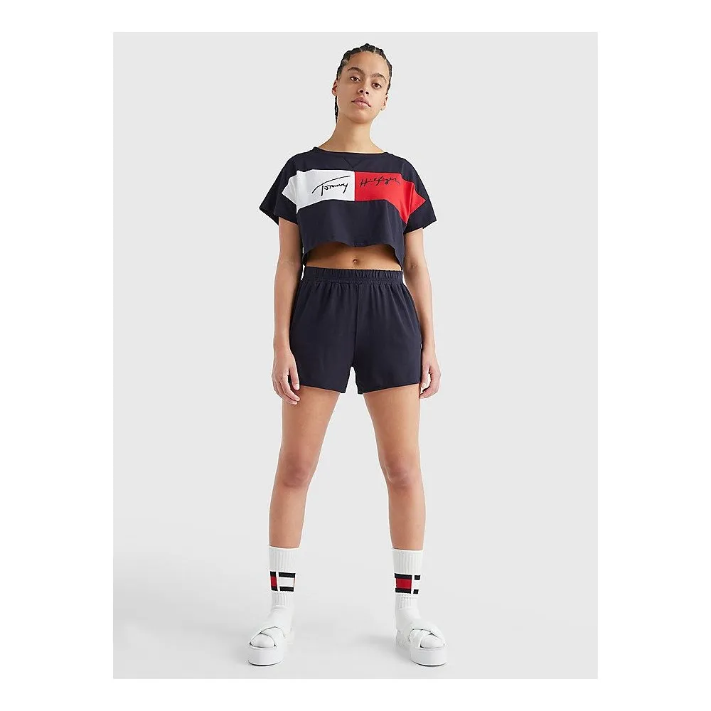 TOMMY HILFIGER - SHORTS A VITA ALTA CON FIRMA - UW0UW03468-DW5