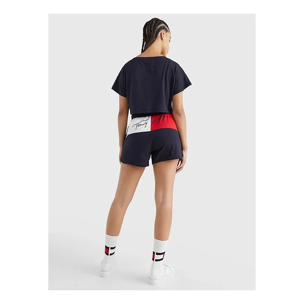 TOMMY HILFIGER - SHORTS A VITA ALTA CON FIRMA - UW0UW03468-DW5