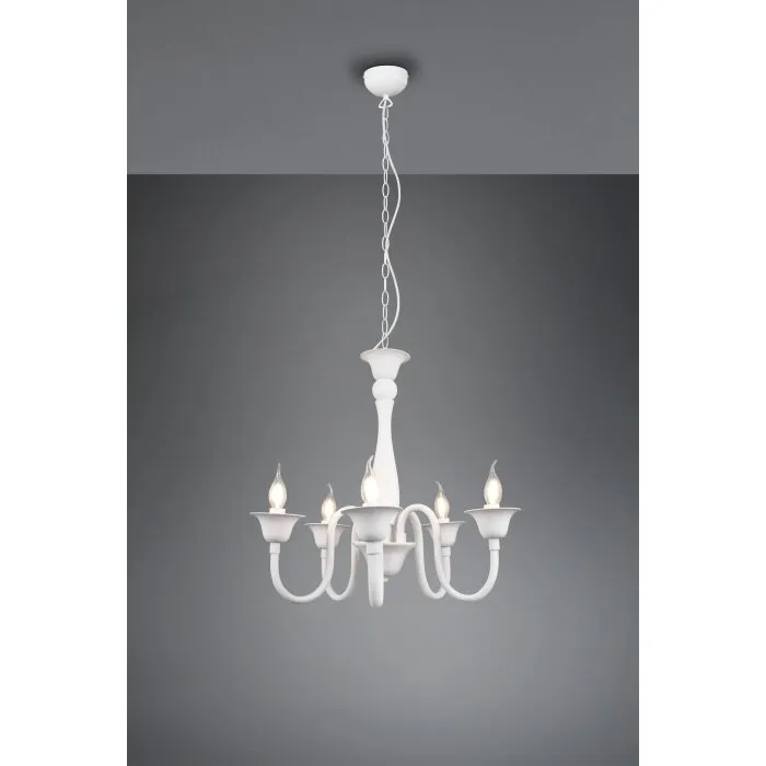 Trio Elsa Lampadari a corona Bianco, 5-Luci