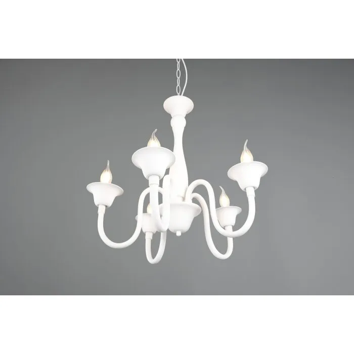 Trio Elsa Lampadari a corona Bianco, 5-Luci