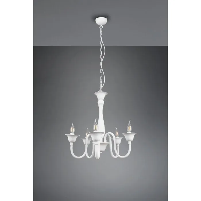 Trio Elsa Lampadari a corona Bianco, 5-Luci