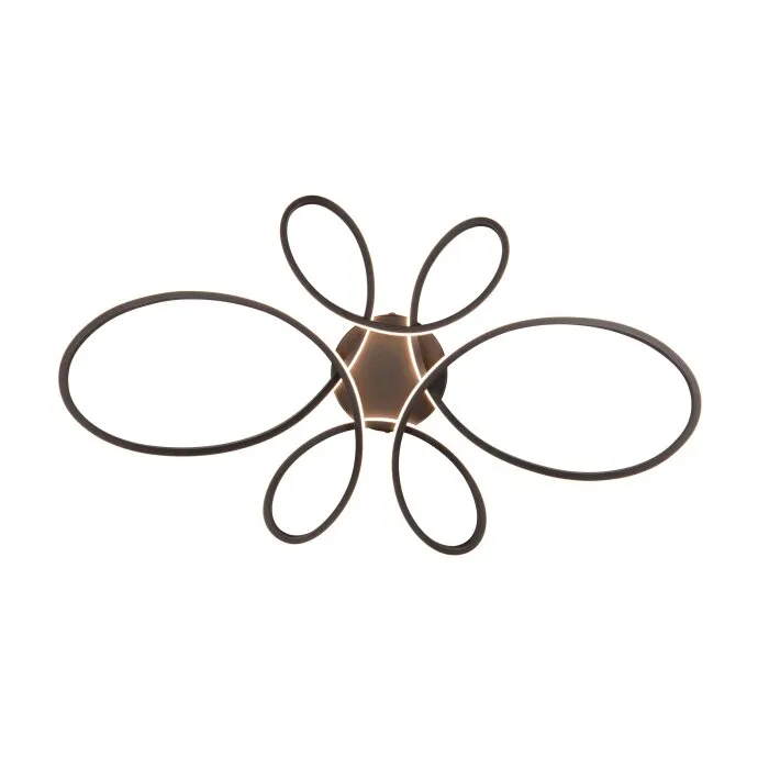 Trio FLY Plafoniera LED Nero, 1-Luce