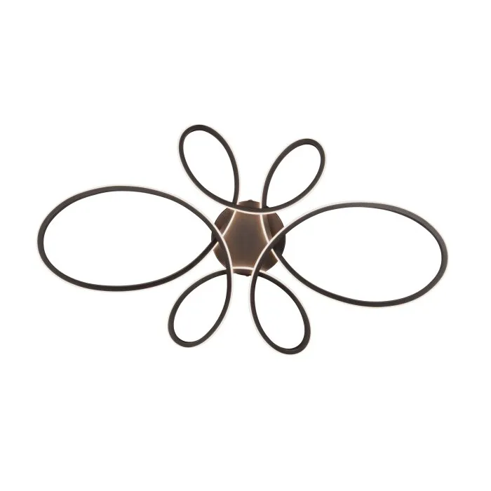 Trio FLY Plafoniera LED Nero, 1-Luce