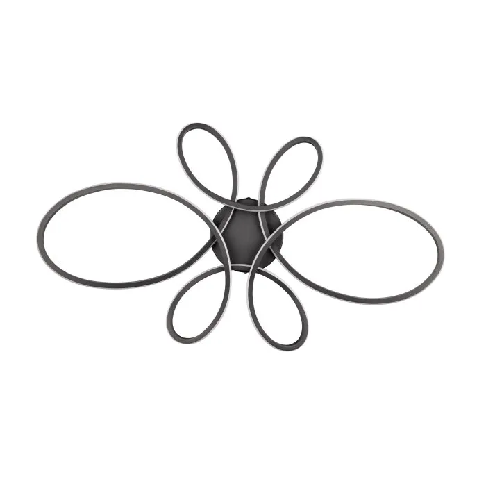 Trio FLY Plafoniera LED Nero, 1-Luce