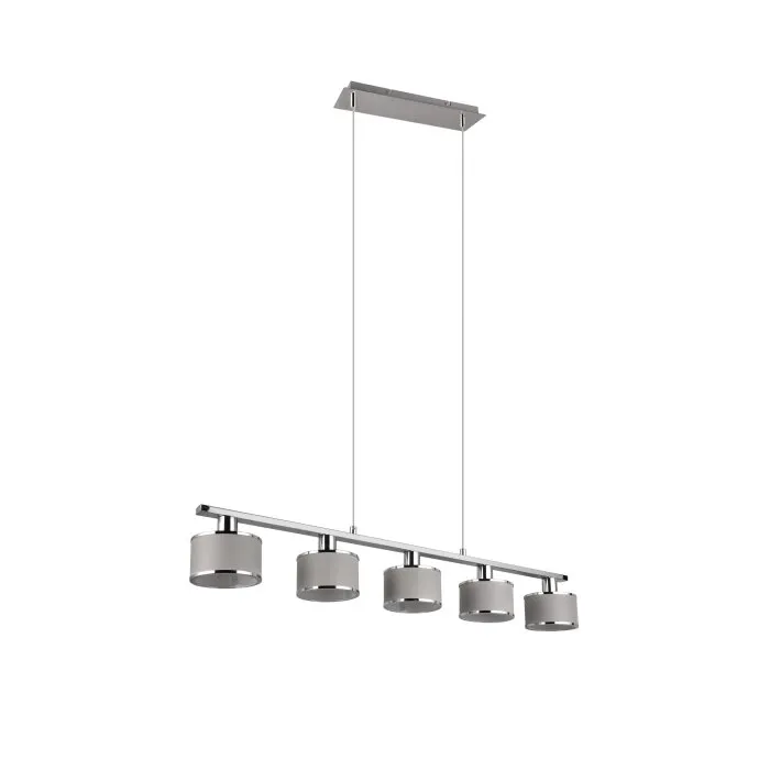 Trio KAPRUN Lampada a Sospensione Cromo, 5-Luci