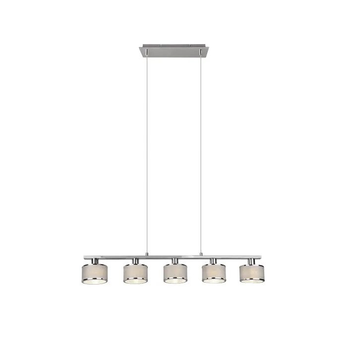 Trio KAPRUN Lampada a Sospensione Cromo, 5-Luci