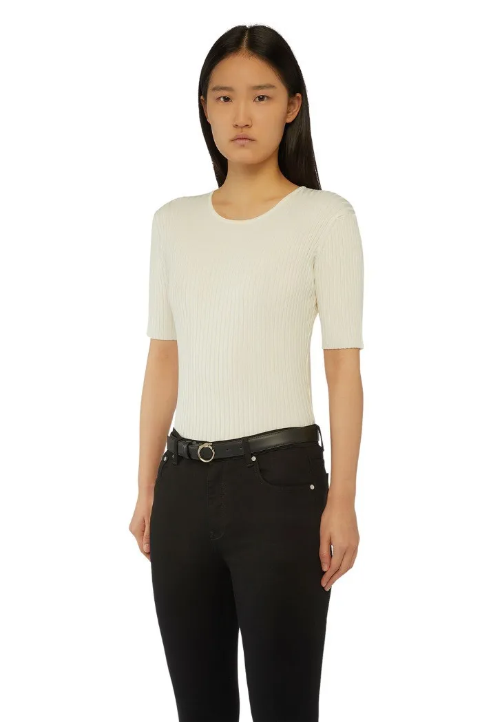 Trussardi cintura in pelle con fibbia logo levriero 75l00182-9y099997