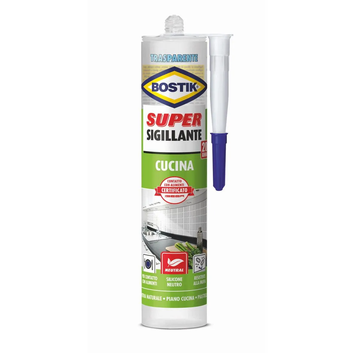 UHU BOSTIK SUPER SIGILLANTE CUCINA TRASPARENTE CARTUCCIA ML300