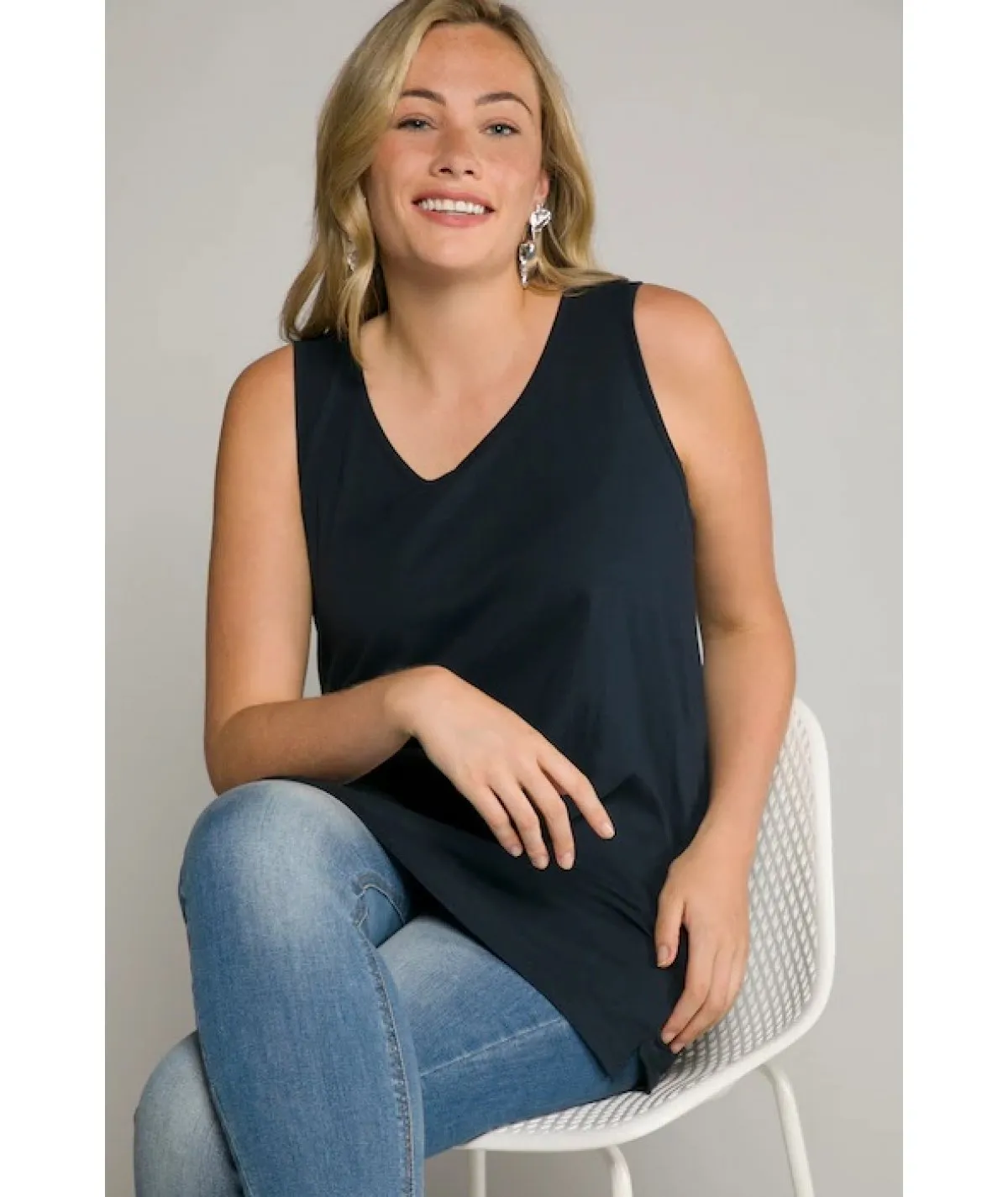 ULLA POPKEN TOP CURVY CANOTTA PER DONNA E RAGAZZA TAGLIE COMODE