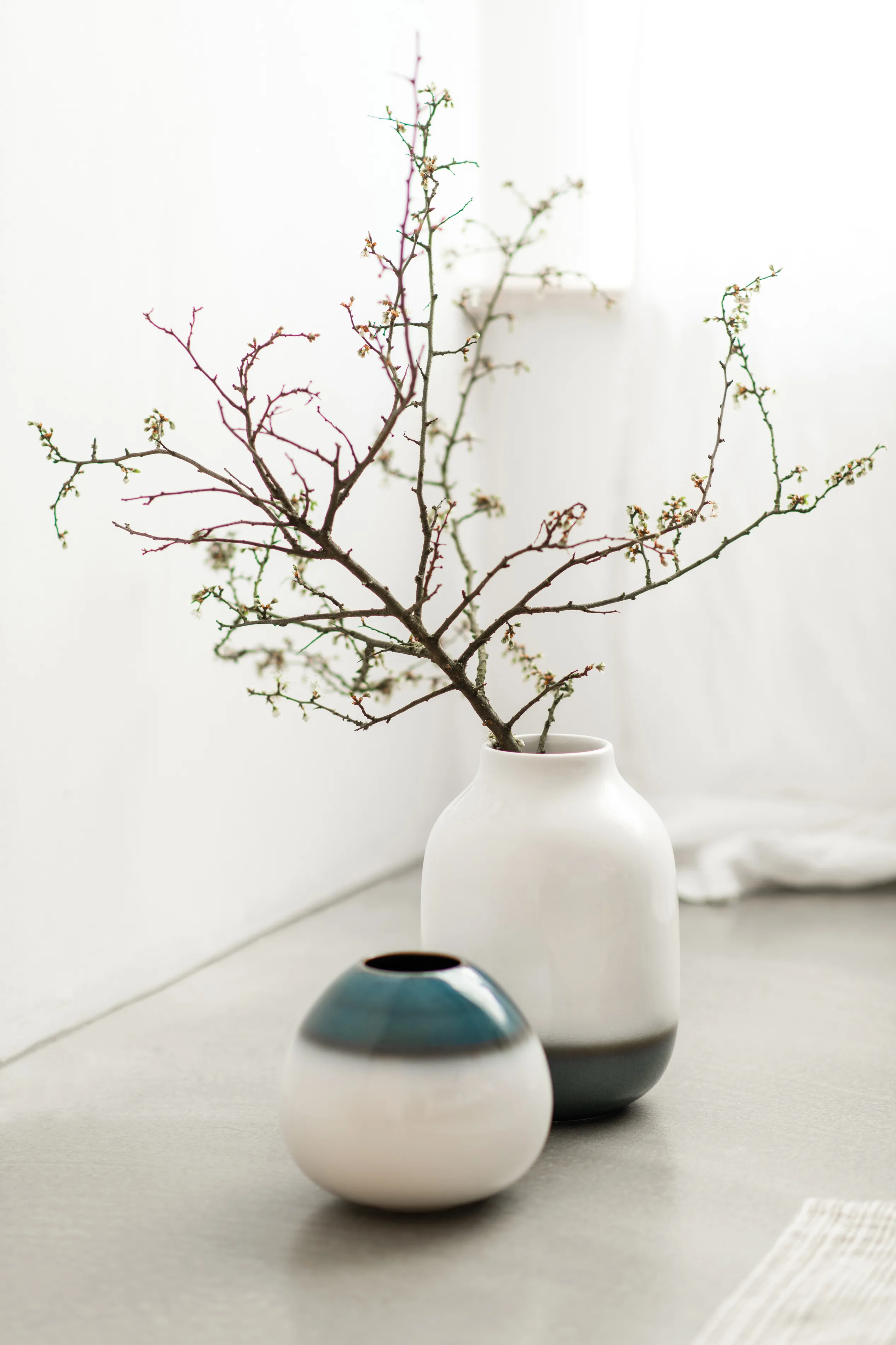 Vaso cilindrico Lave Home 25 cm.jg{font-size:18px}Blu-bianco