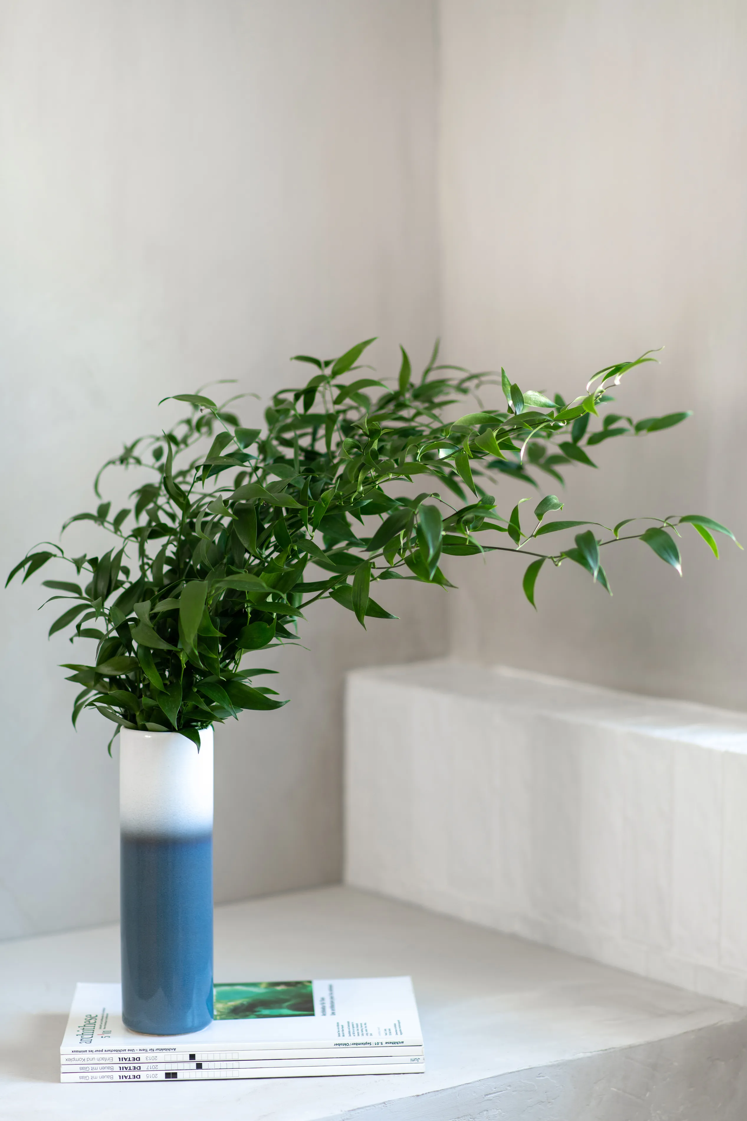 Vaso cilindrico Lave Home 25 cm.jg{font-size:18px}Blu-bianco