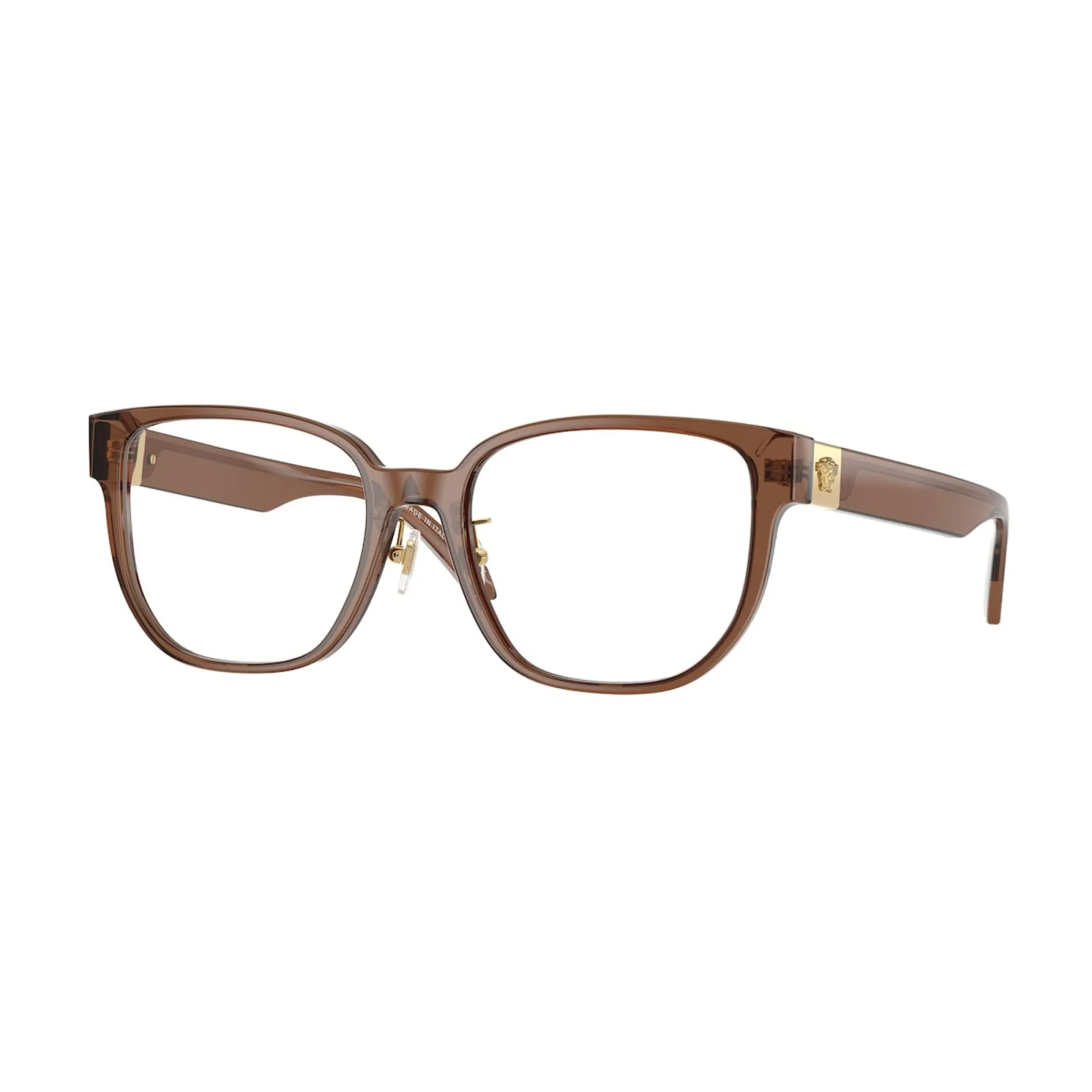   Versace VE 3360D - 5028 Marrone Scuro Trasparente | Occhiale Da Vista Donna 