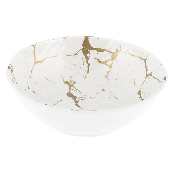 Villa Altachiara Insalatiera melamina bianco e oro Ø 30,5cm