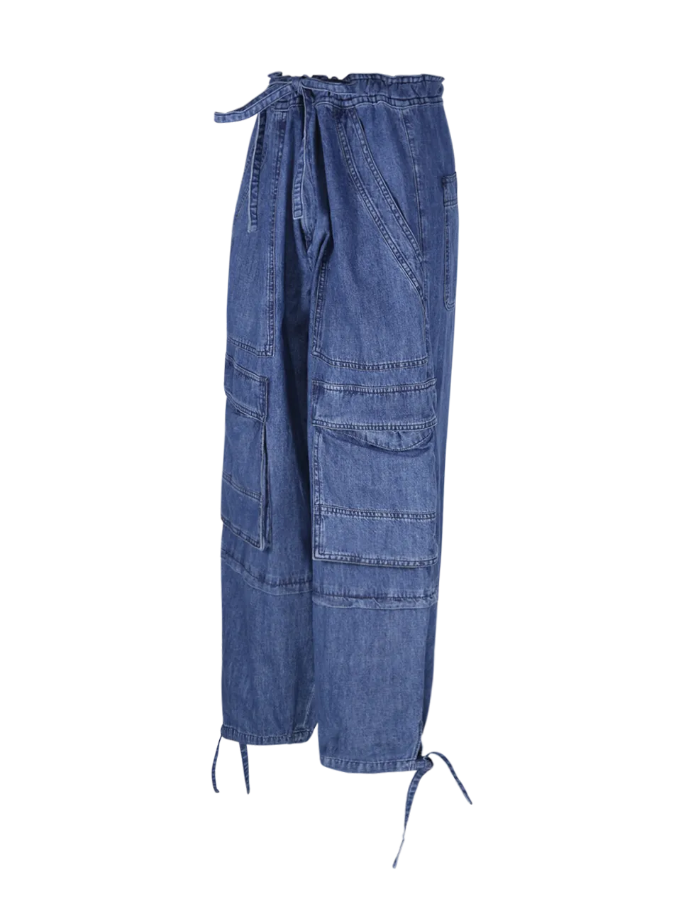 WOMAN ISABEL MARANT ETOILE BLUE COTTON IVY GB PANTS