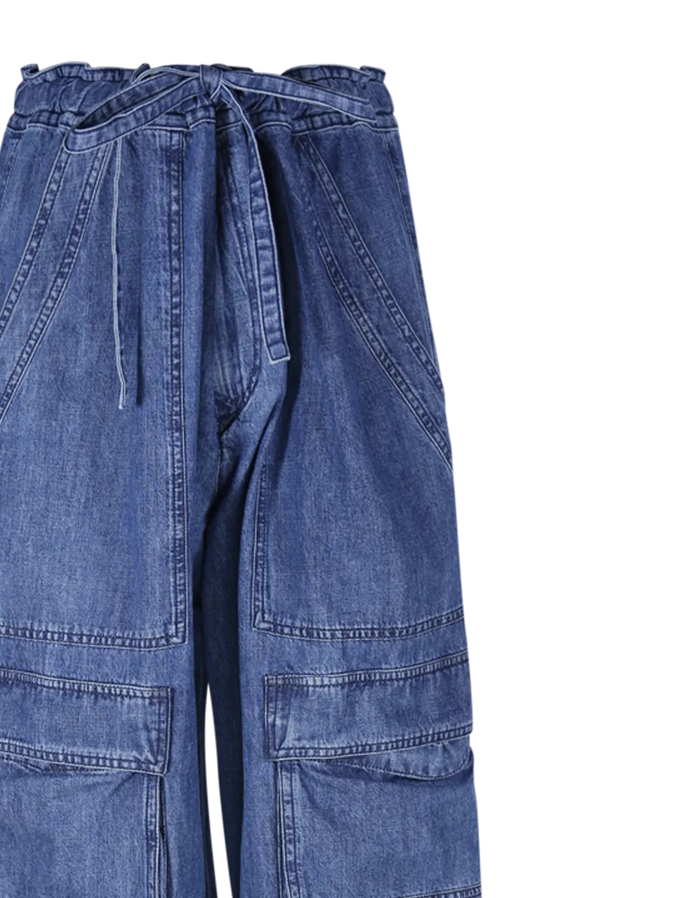 WOMAN ISABEL MARANT ETOILE BLUE COTTON IVY GB PANTS