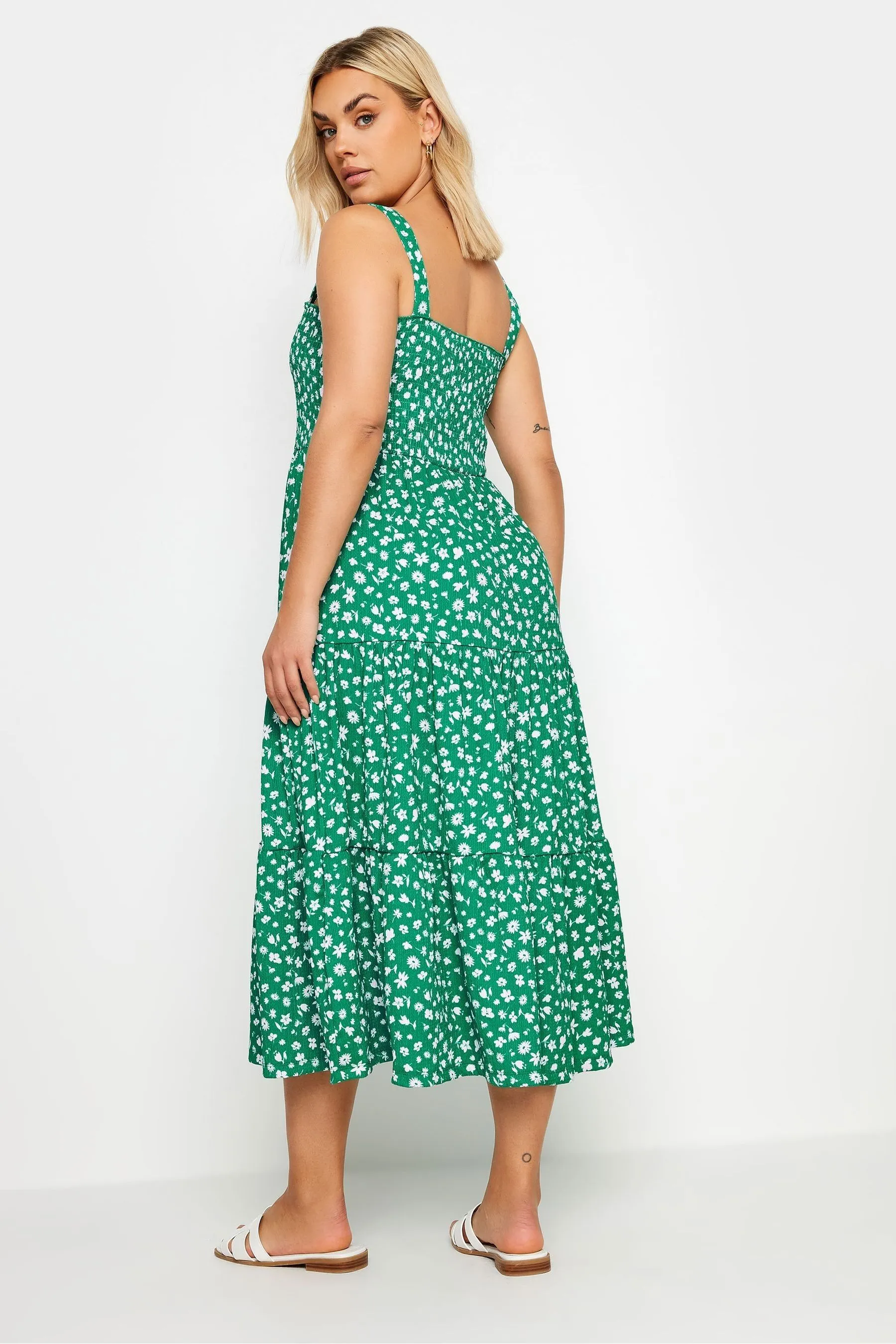 Yours Curve Ditsy Floreale Shir Midi Vestito    