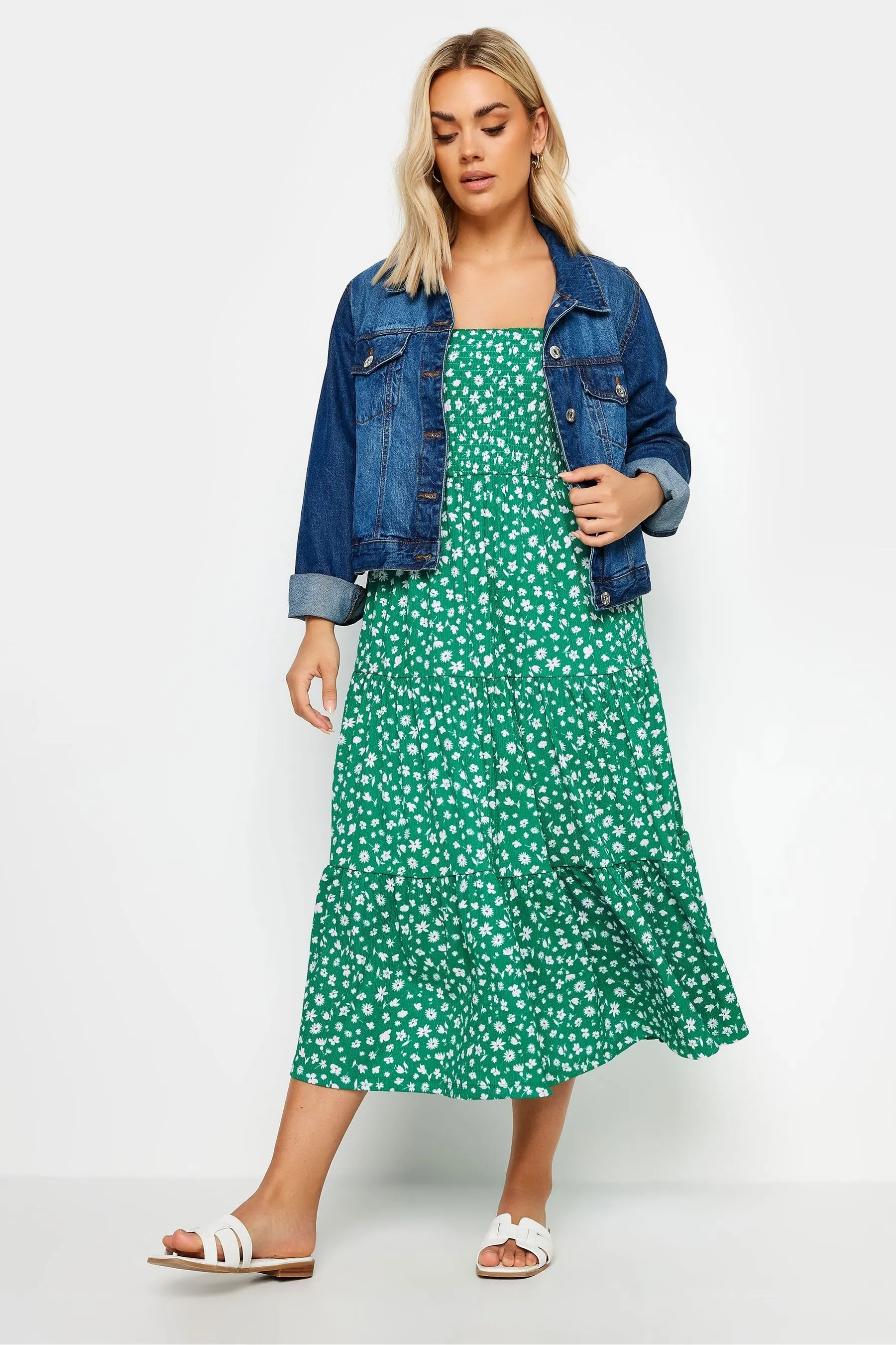 Yours Curve Ditsy Floreale Shir Midi Vestito    